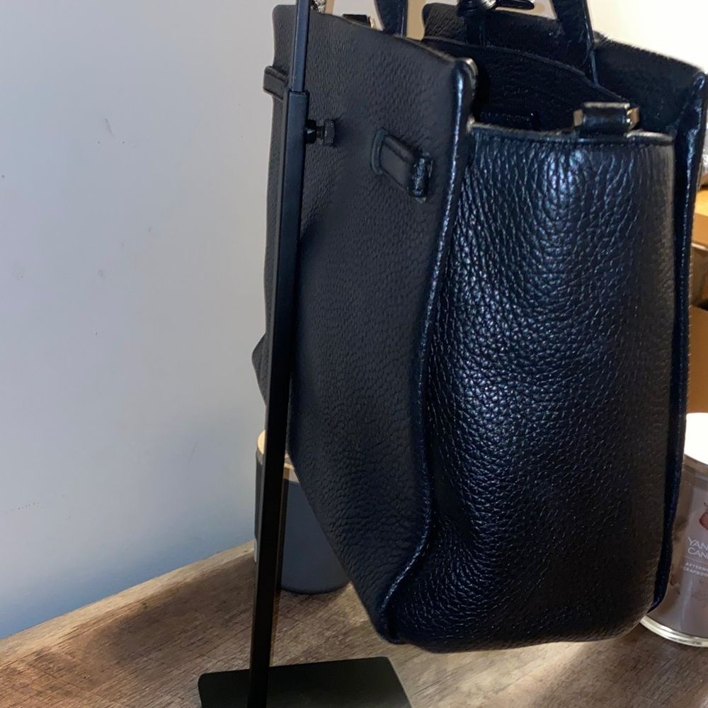Kate Spade Holden Street Rani Black Pebbled Leather Satchel Handbag Shoulder Bag - Picture 10 of 15